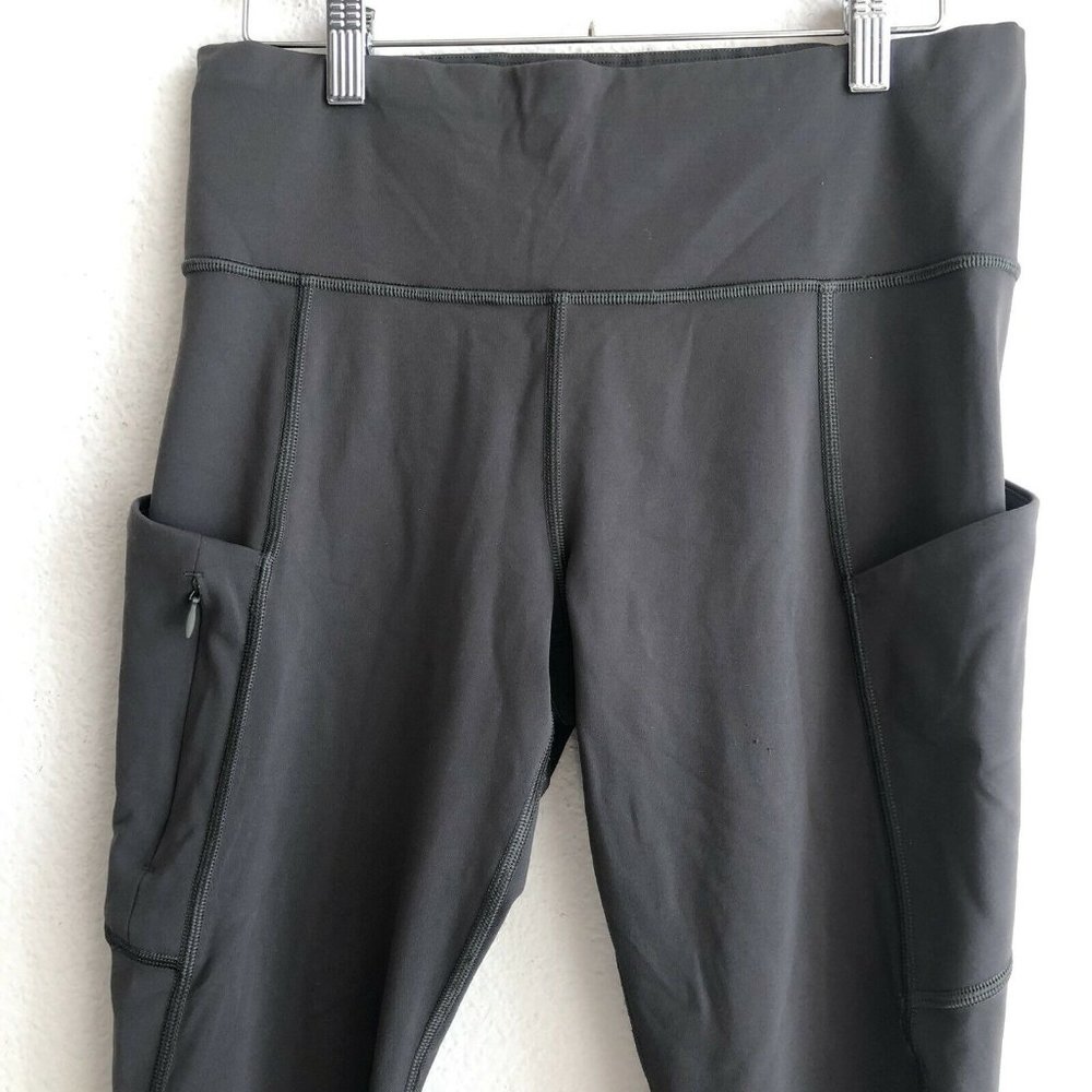 ATHLETA Leggings High Rise Gray Stash Pockets M - Picture 3 of 10